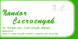 nandor cservenyak business card